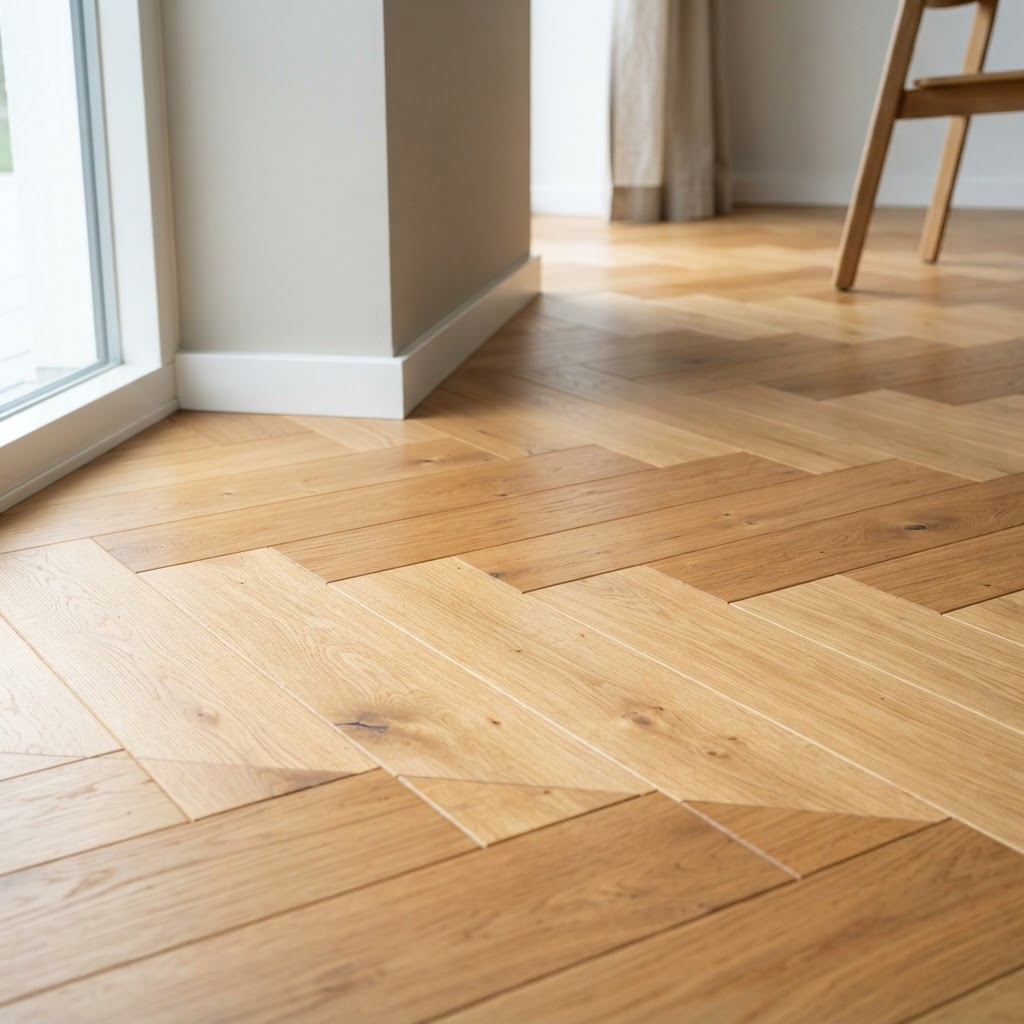 Le parquet, posé avec précision