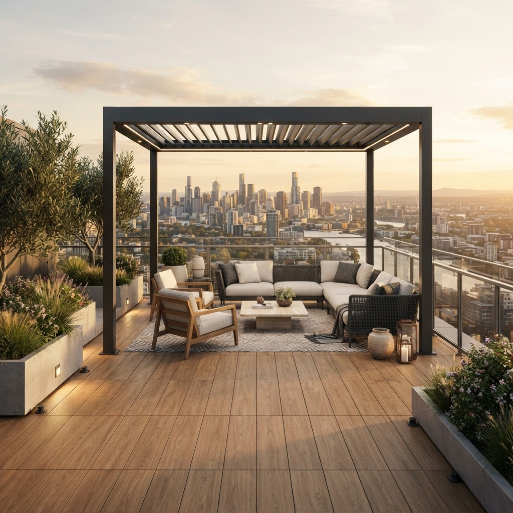 Terrasse sur plots — Divonne-les-Bains
